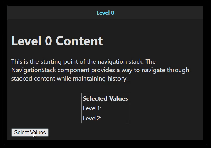 Demonstration of a visually customized navigation stack.